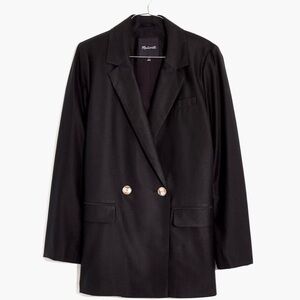 Madewell Black Blazer Oversized Double-Breasted